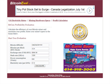 Tablet Screenshot of bitcoineval.com